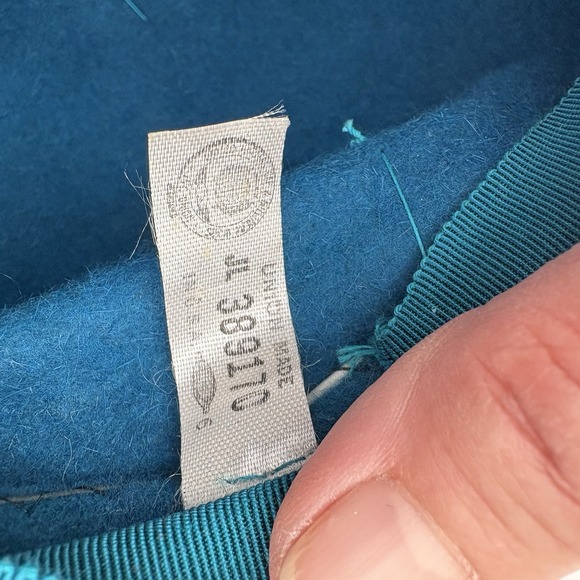 Vintage Sheraton Teal Wool Women's Hat Cap‎ Body Made In Italy - Picture 5 of 8